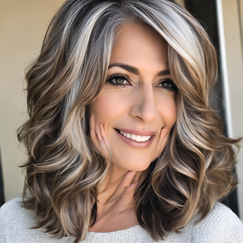 Long Bob with Layers and Highlights