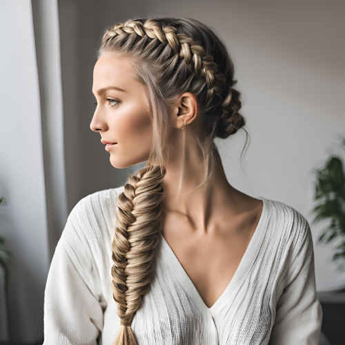 Double Dutch Braid Updo Tutorial