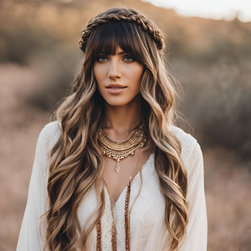 Boho Braid with Face-Framing Layers