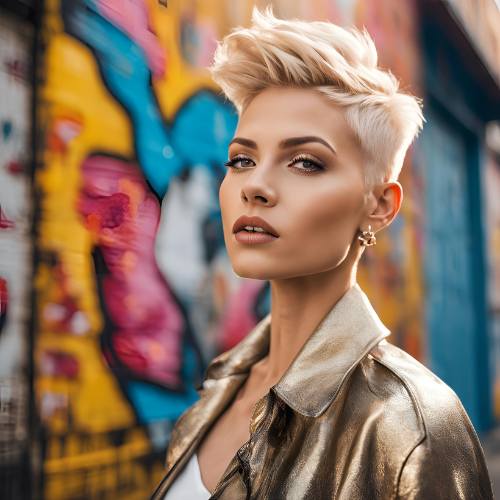 Champagne Blonde Pixie with Undercut