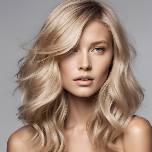 Champagne Blonde with Soft Layers