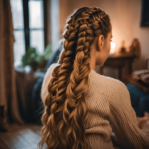 Double Dutch Braid Updo Tutorial