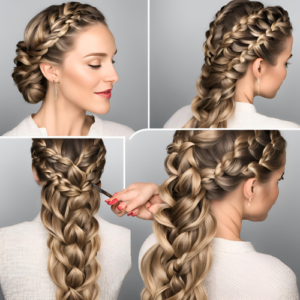 Double Dutch Braid Updo Tutorial