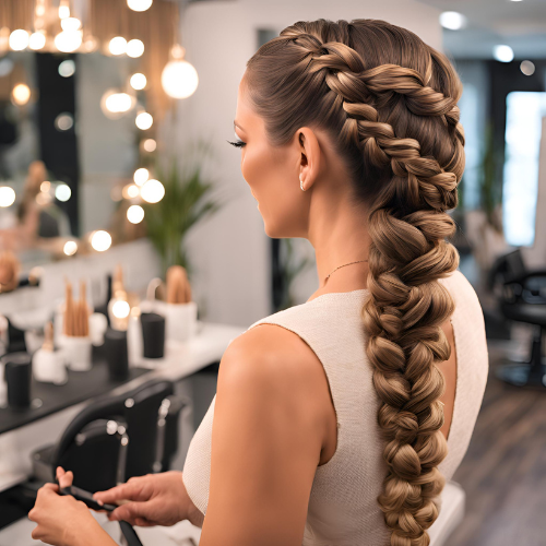 Double Dutch Braid Updo Tutorial