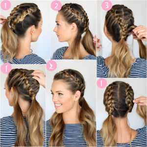 Double French Braid Ponytail Tutorial