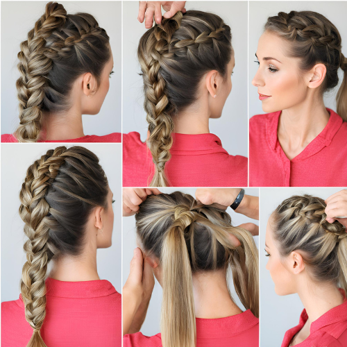 Double French Braid Ponytail Tutorial