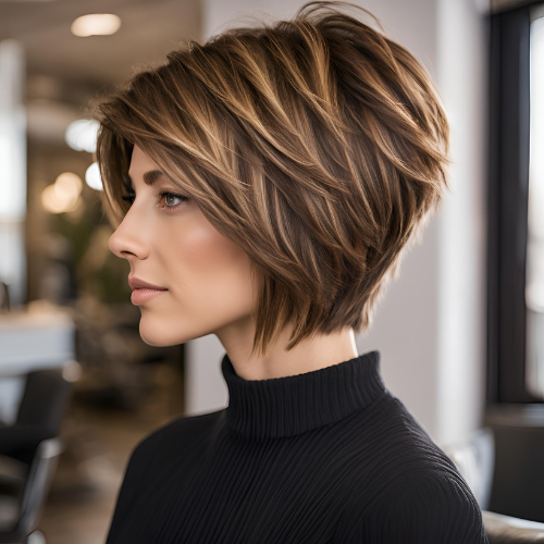 Layered Tapered Cut