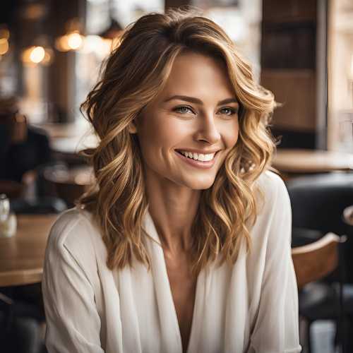 Light Brown with Golden Blonde Highlights