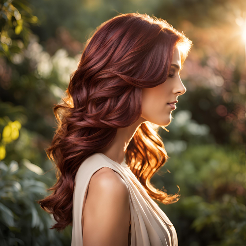 Mahogany Brown with Sun-Kissed Highlights