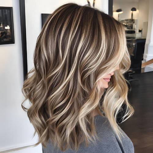 Medium Brown with Sandy Blonde Highlights