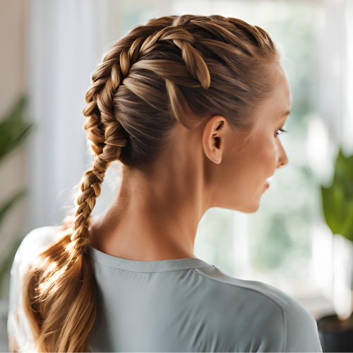 Double French Braid Ponytail Tutorial