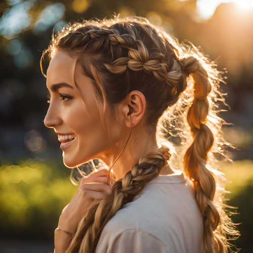 Double French Braid Ponytail Tutorial