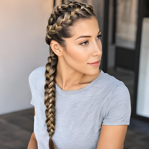 Double Dutch Braid Updo Tutorial