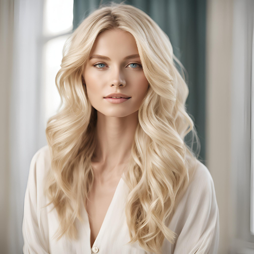 Vanilla Blonde Half-Up Half-Down